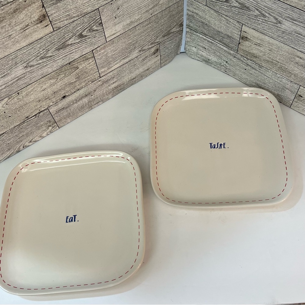 Rae Dunn 8” Ceramic Plates